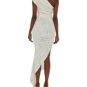 COUCOO one shoulder asymmetric dress. Worn once. No stains/odor. Final sale.